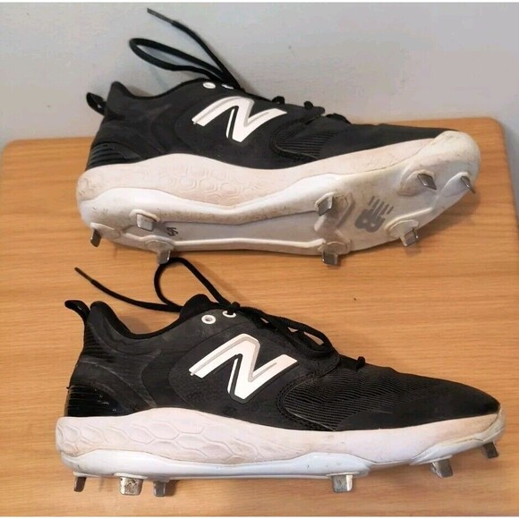 New Balance Metal Baseball Cleats Men\'s 15 Black and White main image 8